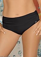 Bikini panties, wrinkled microfiber, low rise, without pattern, S to 3XL